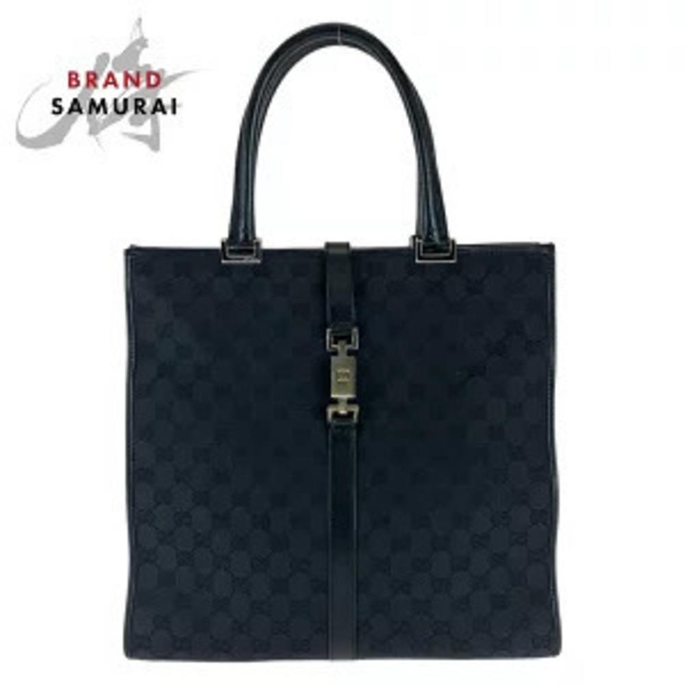 Gucci Jackie tote bag Handbag black GG canvas leather